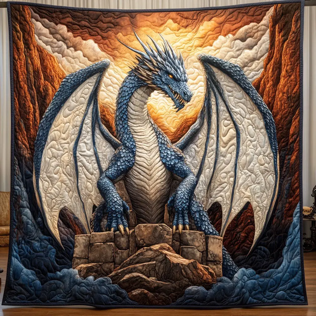 Celestial Sea Dragon Quilt Premium Quilt Blanket Gift for Family Gatherings