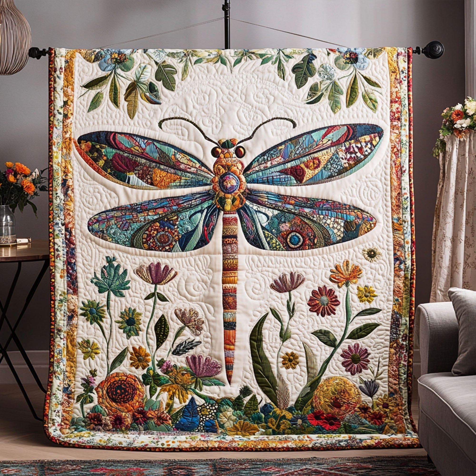 Celestial Soar Quilted Blanket Home Bedding Decor Best Dragonfly Gifts For Christmas Celestial Soar Quilted Blanket Home Bedding Decor Best Dragonfly Gifts For Christmas - Image 1