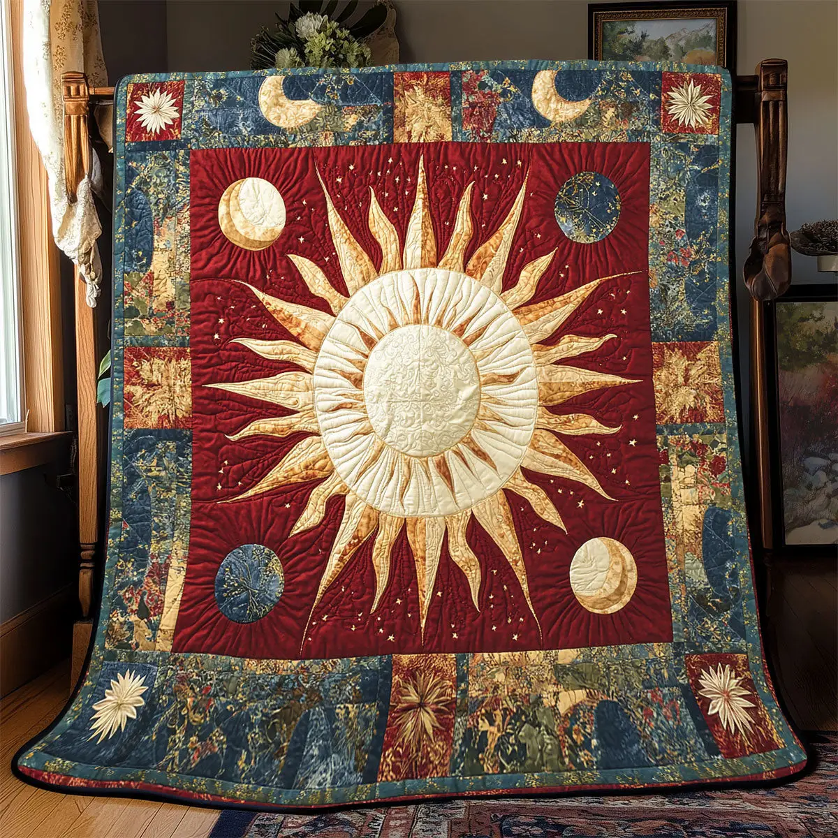 Celestial Sun Quilt Luxury Throw Blankets Mother's Day Gifts For Daughter