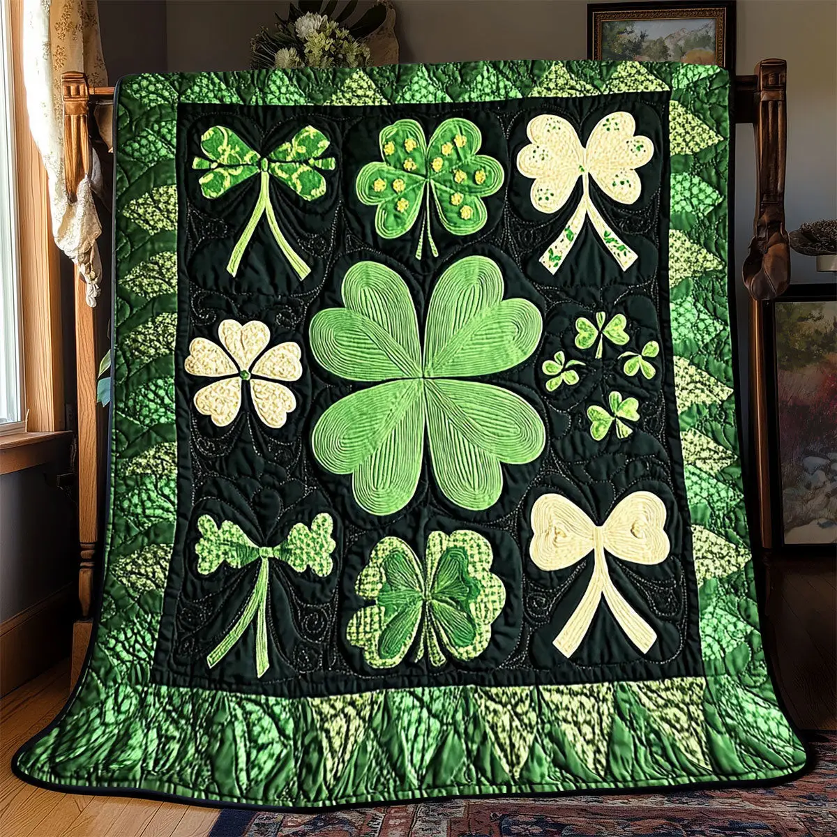 Celtic Clover Quilt Blankets Best Gift For Daughter'S First Mother'S Day