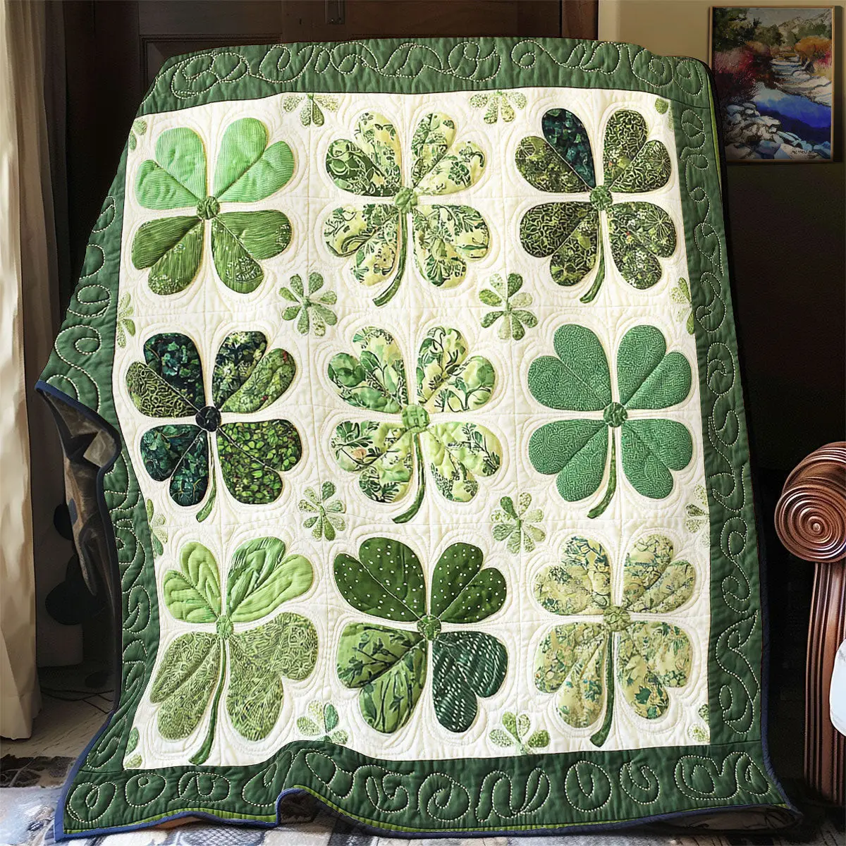 Celtic Clover Quilt Blankets Mother's Day Gifts For Wife