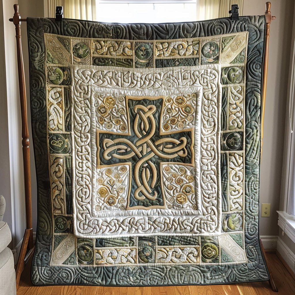 Celtic Cross Charm Quilted Blanket Sofa Couch Throw Blanket Skull Themed Gifts