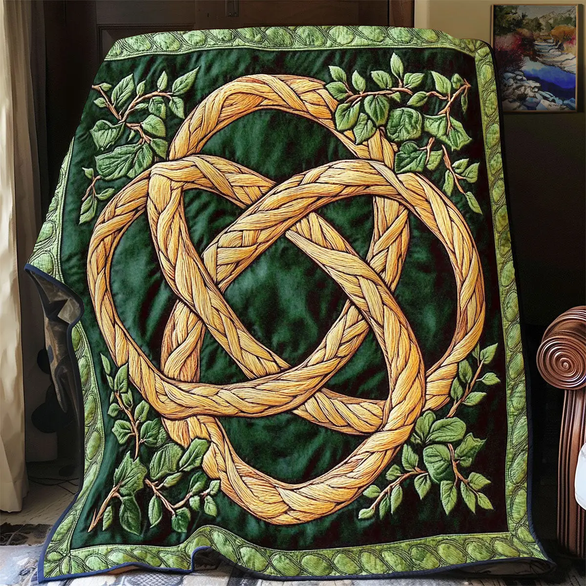 Celtic Knot Quilted Throw Blankets Gifts For Dads Who Have Everything