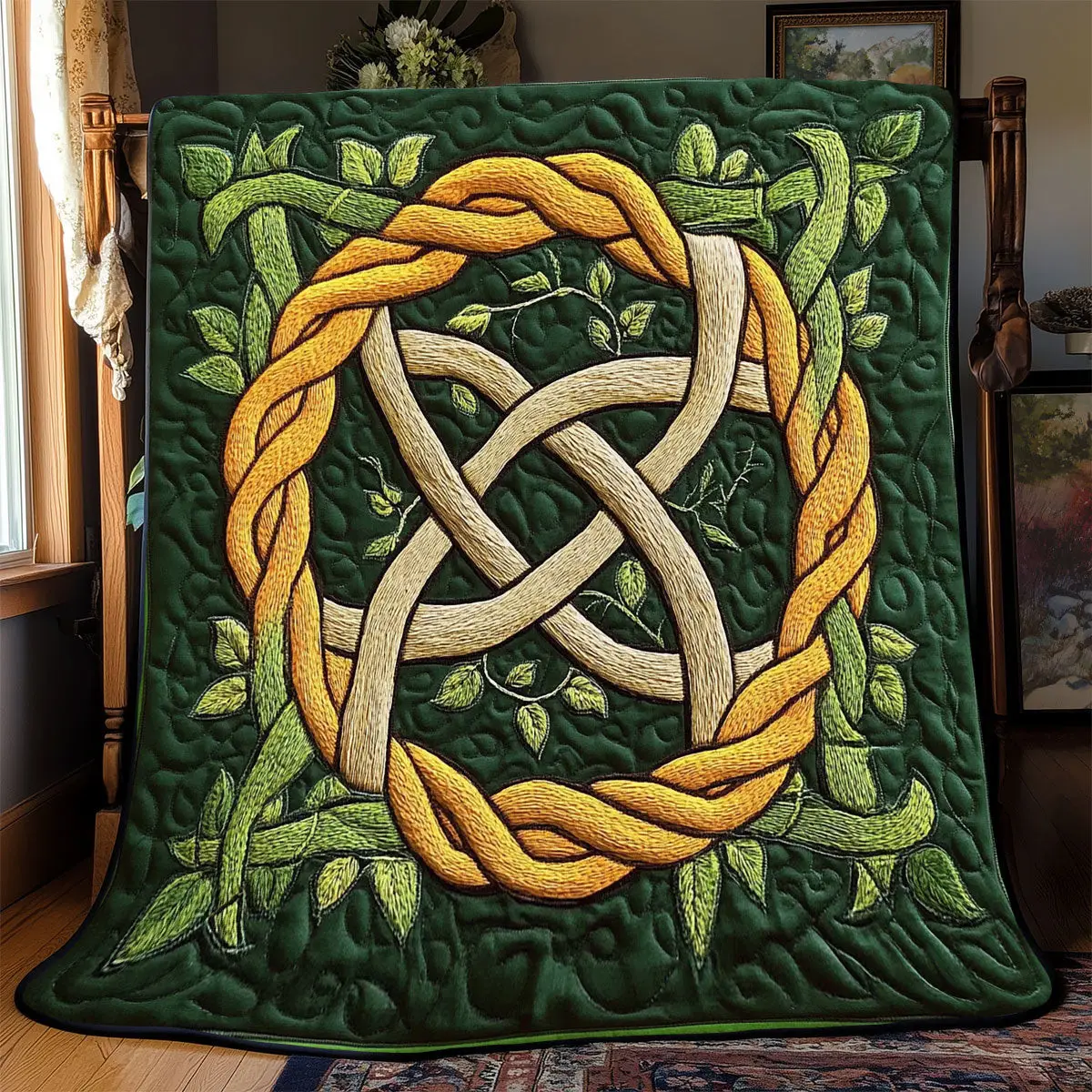 Celtic Knot Quilted Throw Blankets Perfect Mother' Day Gifts