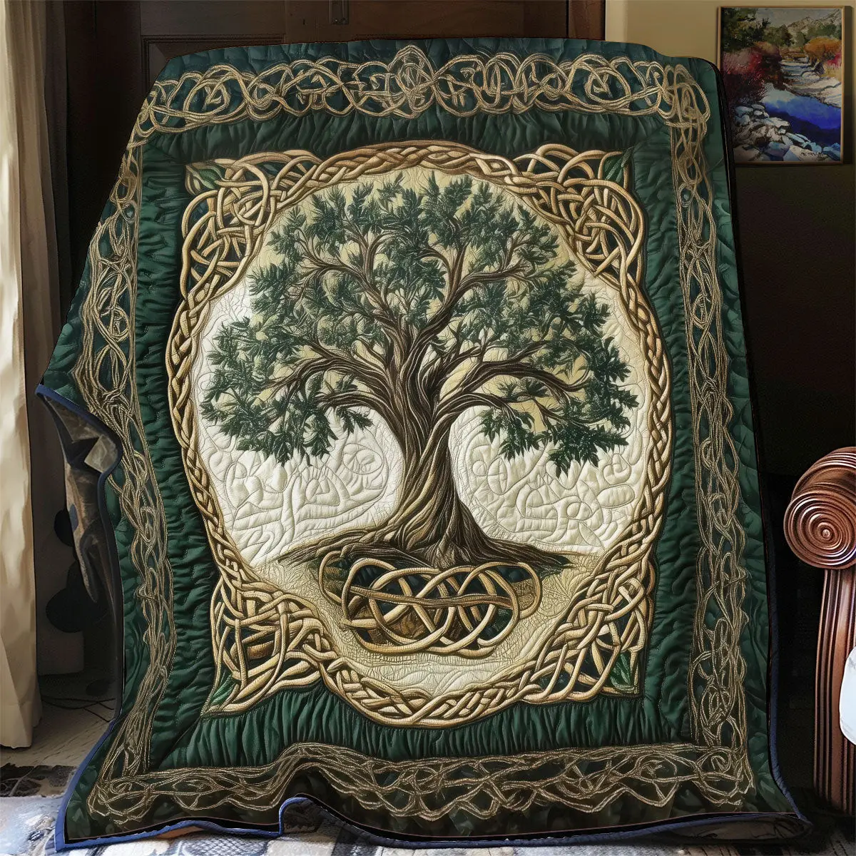 Celtic Tree Quilt Blankets Best Throw Blanket Father's Day Presents For Son