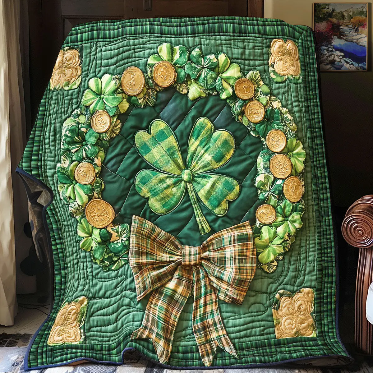 Celtic Wreath Quilt Blankets Mothers Day Gift For New Mother