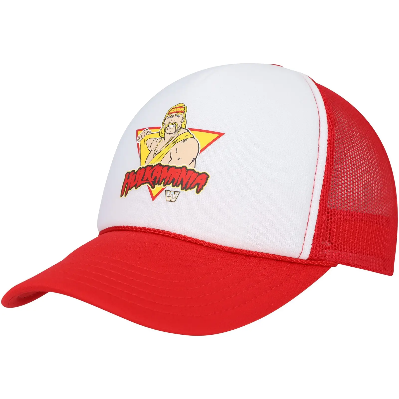 Chalk Line Redwhite Hulk Hogan Illustrated Trucker Adjustable Hat Hulk Hogan Merch -WearandDecor Chalk Line Redwhite Hulk Hogan Illustrated Trucker Adjustable Hat Hulk Hogan Merch -WearandDecor - Image 1
