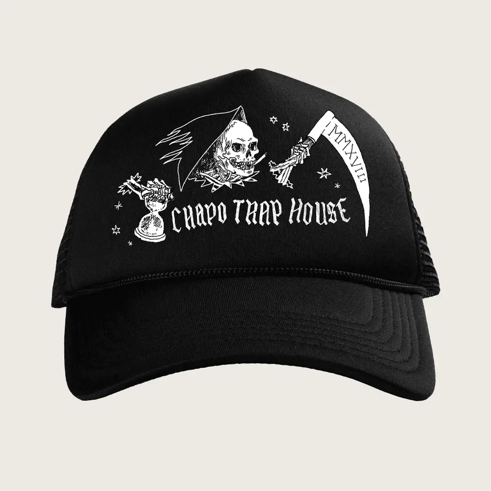 Chapo Trap House Merch Reaper Trucker Hat Halloween Gift Ideas For Him -WearandDecor