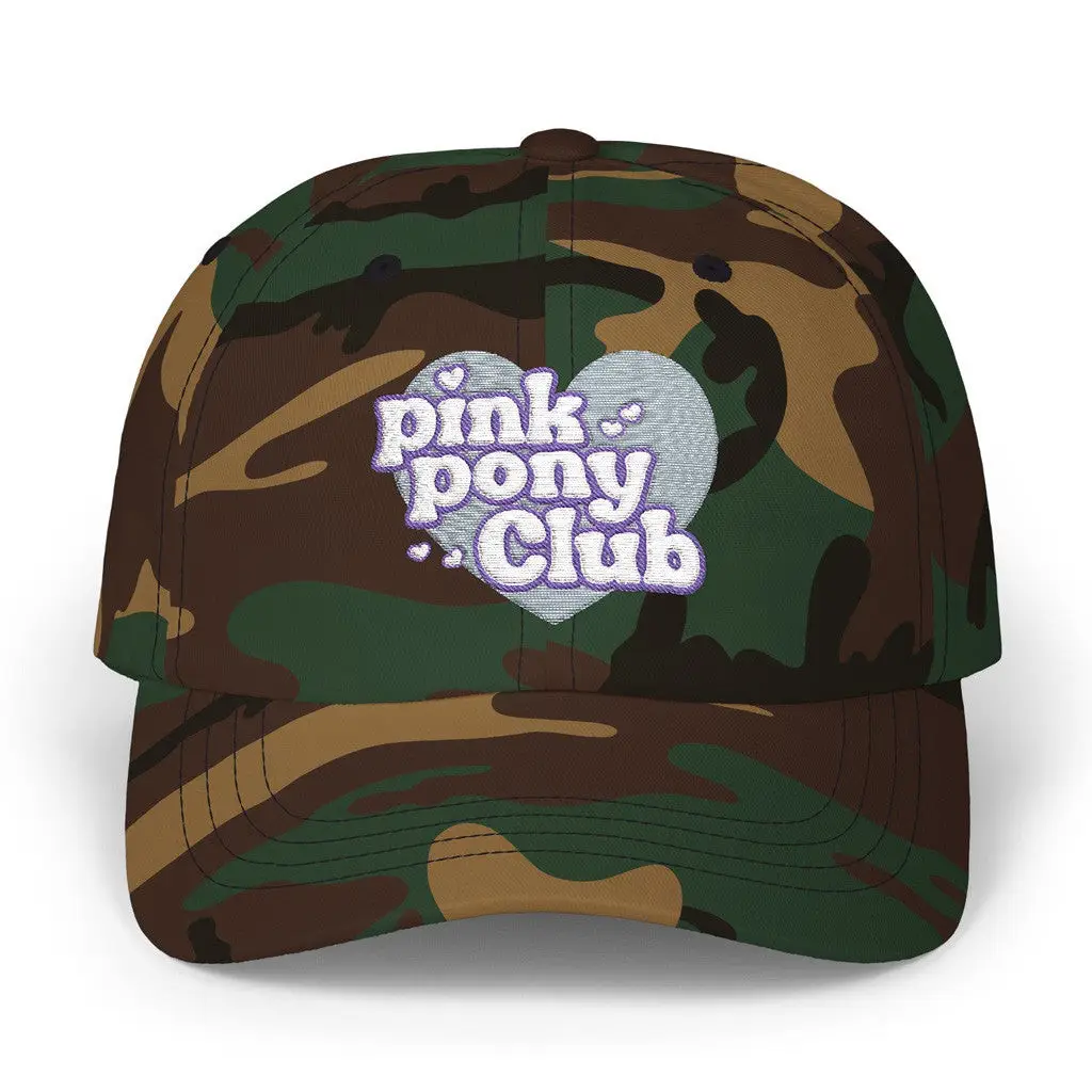 Chappell Roan Merch Tour 2025 Pink Pony Club Embroidered Camo Hat Gifts For Her -WearandDecor