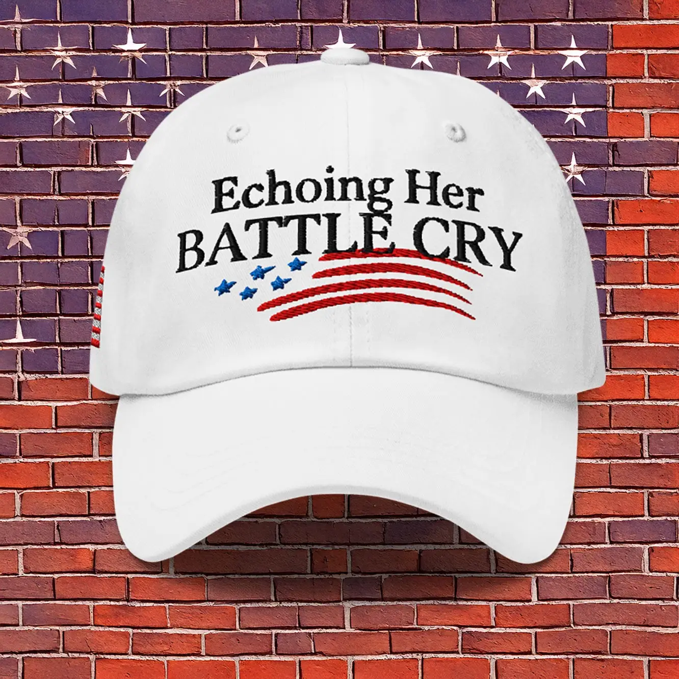 Charlie Kirk Echoing Her Battle Cry Hat Patriotic USA Flag Baseball Cap Freedom Gifts