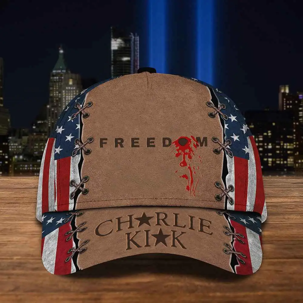 Charlie Kirk Freedom Cap Bloodstain Charlie Kirk Memorial Gifts For Conservative Support
