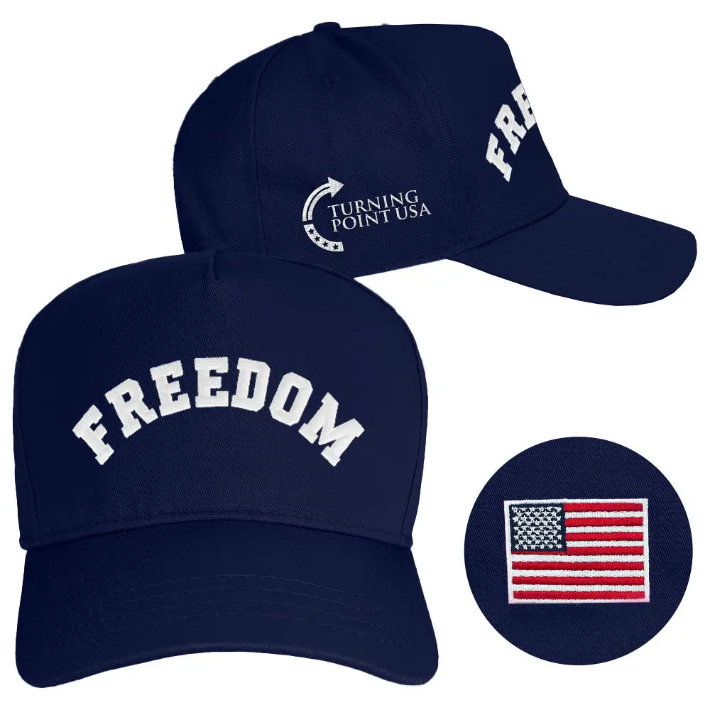 Charlie Kirk Freedom Hat Embroidered Turning Point USA Merch Charlie Kirk Hat Gifts For Patriots