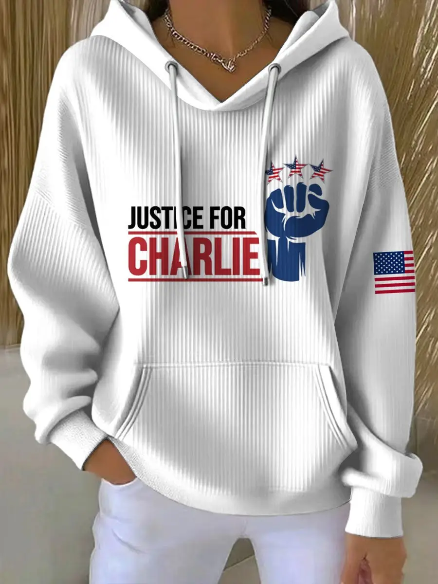 Charlie Kirk Freedom Hoodie Justice For Charlie USA Flag Apparel Presents For Women Charlie Kirk Freedom Hoodie Justice For Charlie USA Flag Apparel Presents For Women - Image 1
