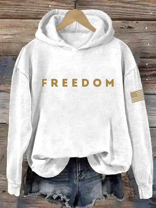 Charlie Kirk Freedom Hoodie USA Flag In Loving Memory Gifts For Republican Supporters