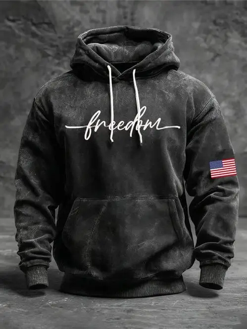 Charlie Kirk Freedom Hoodie USA Flag RIP Charlie Clothing Merch For Supporters