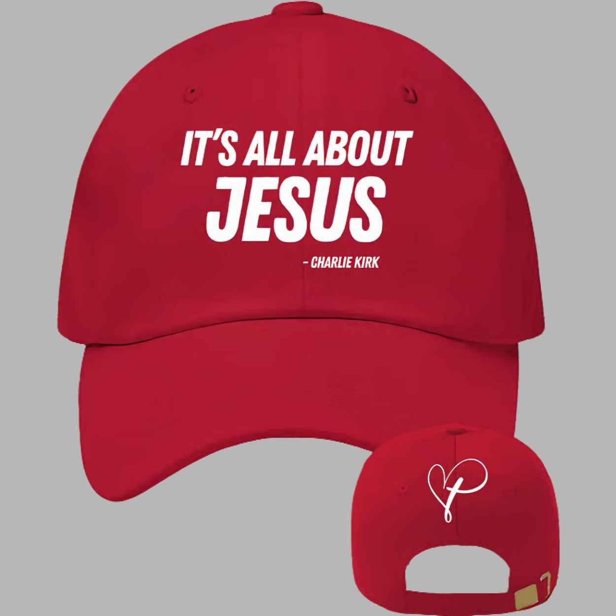 Charlie Kirk Freedom Merch Cap It's All About Jesus Best Charlie Proud Gifts For Christians