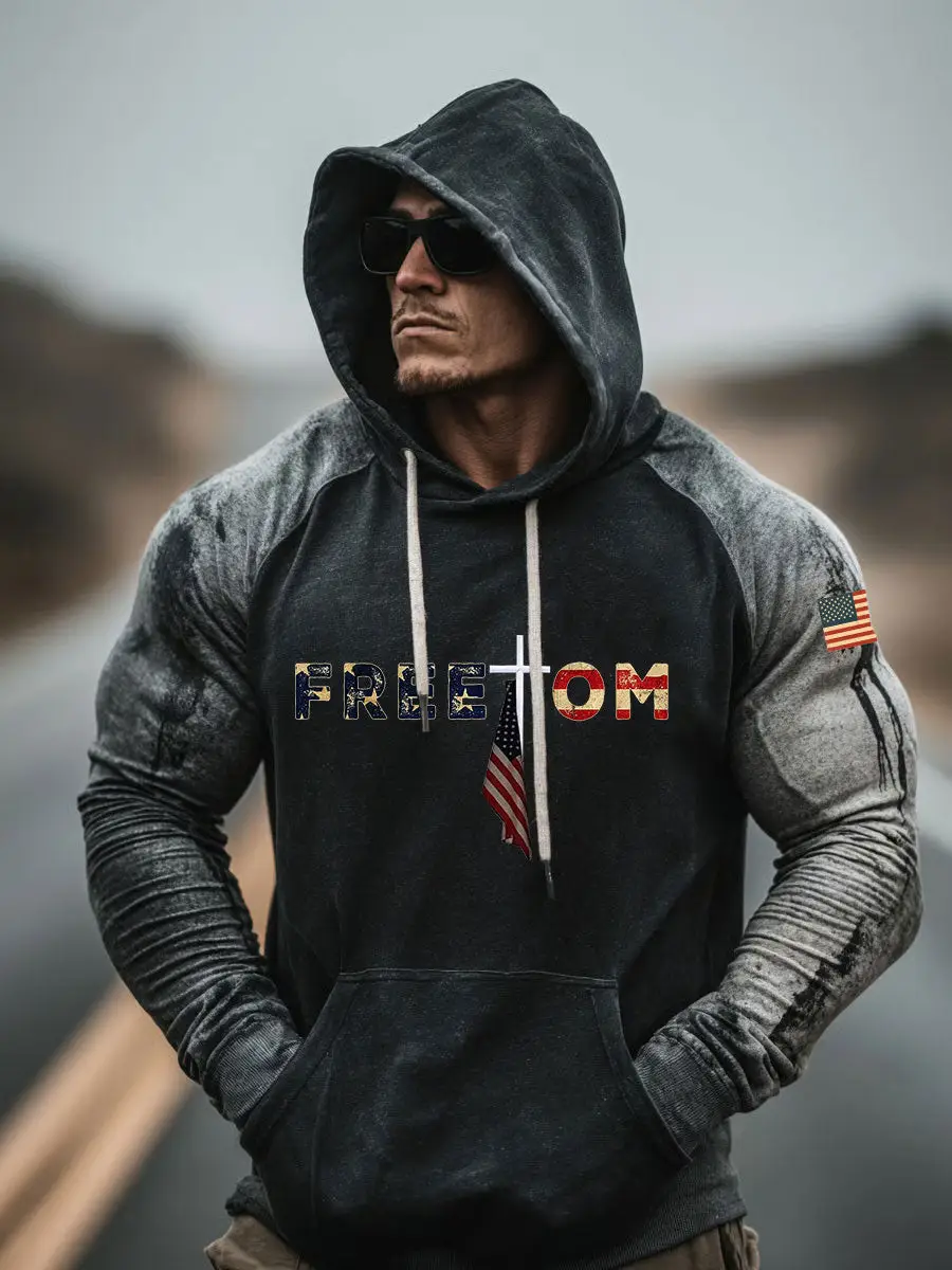 Charlie Kirk Freedom Merch Hoodie American Freedom Flag Logo Charlie Kirk Tribute Merch