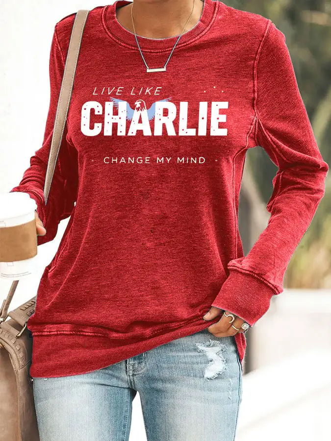 Charlie Kirk Freedom Merch Sweatshirt Live Like Charlie Memorial CK 47 Merch