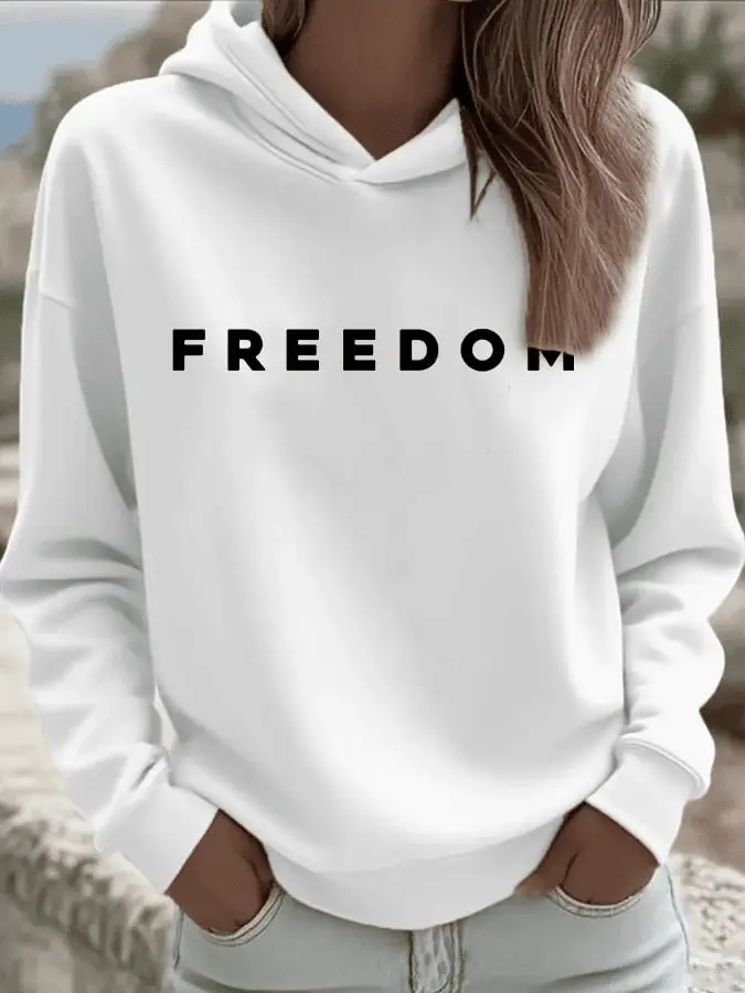 Charlie Kirk Freedom Print Hoodie TPUSA Merch