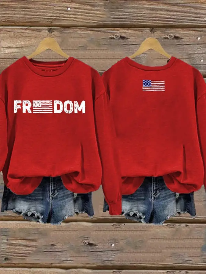 Charlie Kirk Freedom Red Sweatshirt Proud Freedom TPUSA Charlie Kirk Merchandise Charlie Kirk Freedom Red Sweatshirt Proud Freedom TPUSA Charlie Kirk Merchandise - Image 1
