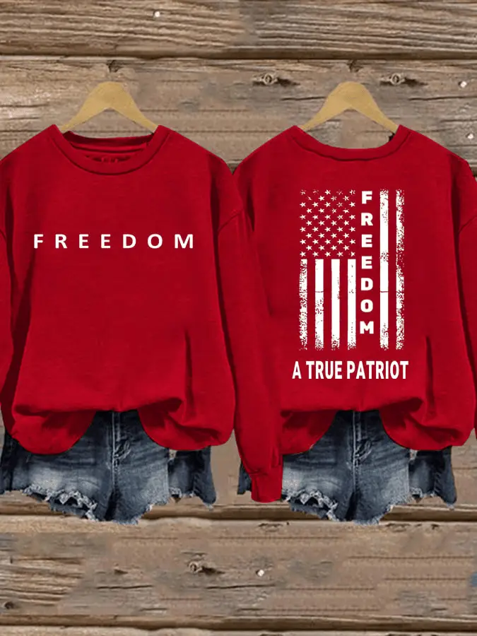 Charlie Kirk Freedom Sweatshirt A True Patriot Sweatshirt TPUSA Merch