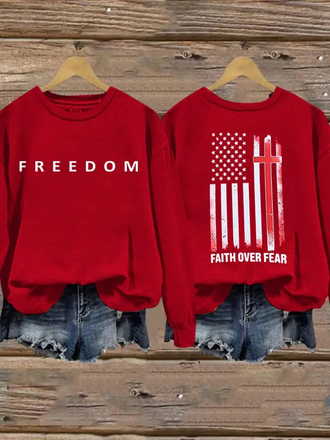 Charlie Kirk Freedom Sweatshirt Freedom Over Fear Merch Gifts Ideas For Mother Charlie Kirk Freedom Sweatshirt Freedom Over Fear Merch Gifts Ideas For Mother - Image 1