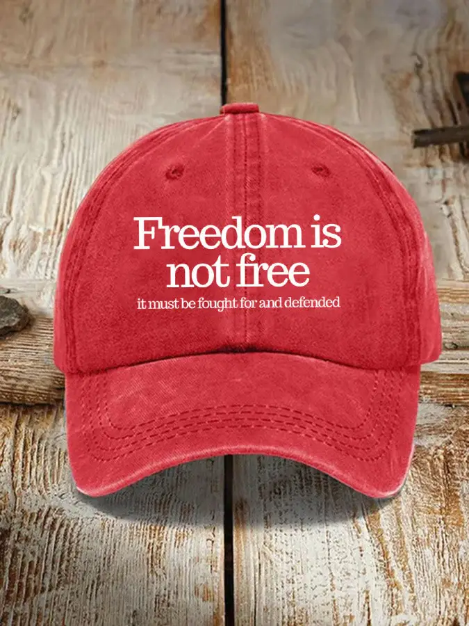 Charlie Kirk Hat Red Freedom Is Not Free Hat Patriotic Cap Kirk Shooter Merch