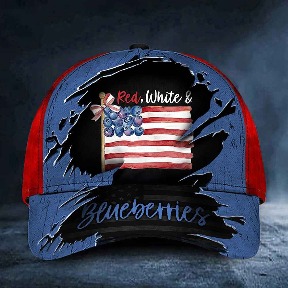 Charlie Kirk Hat Red White And Blueberries Freedom Hat Charlie Kirk Memorial Merch Gifts