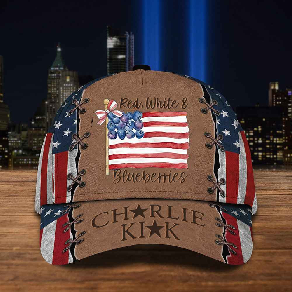Charlie Kirk Hat Red White And Blueberries Hat Freedom Merch Charlie Kirk Memorial Gifts