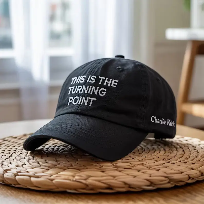 Charlie Kirk Hat This Is The Turning Point Quote Embroidered Hat Patriotic Hat Kirk Merch