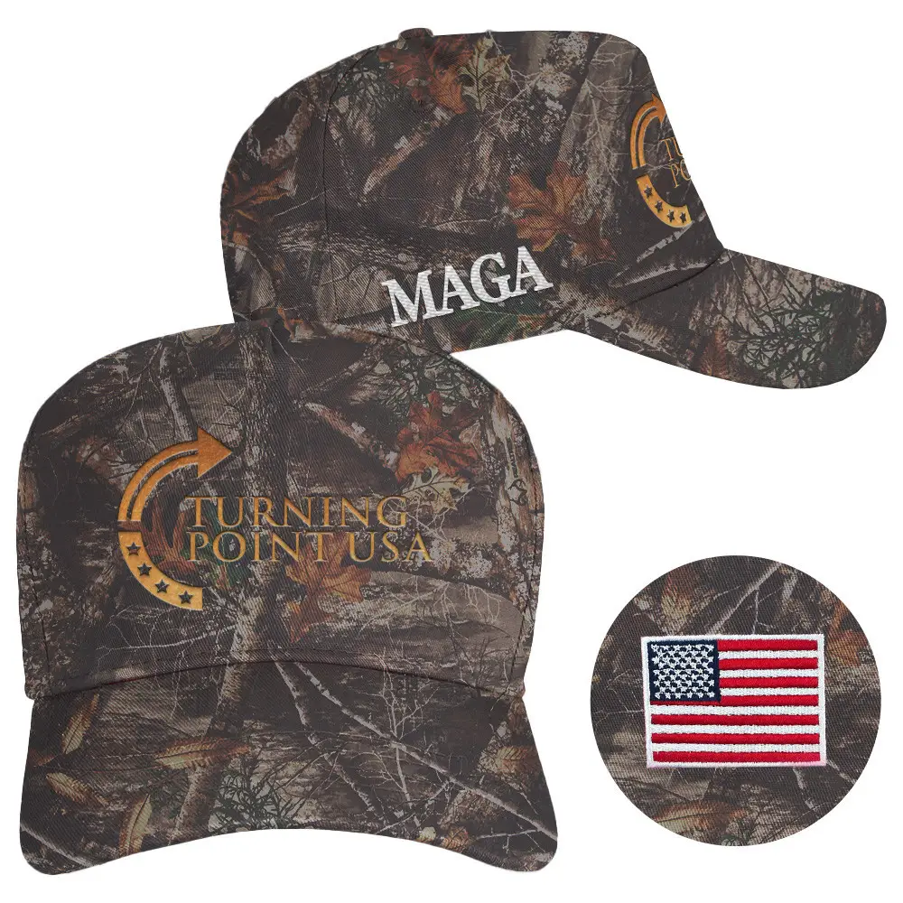 Charlie Kirk Hat Turning Point USA Hat Embroidered Camo Make America Great Again Merch Charlie Kirk Hat Turning Point USA Hat Embroidered Camo Make America Great Again Merch - Image 1