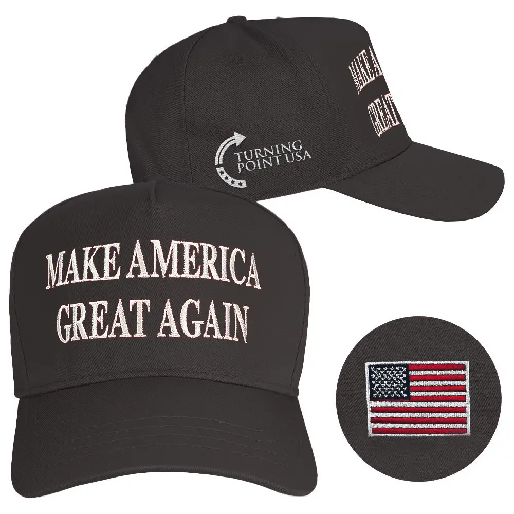 Charlie Kirk Hat Turning Point USA Hat Embroidered MAGA Hat Gifts For Dad