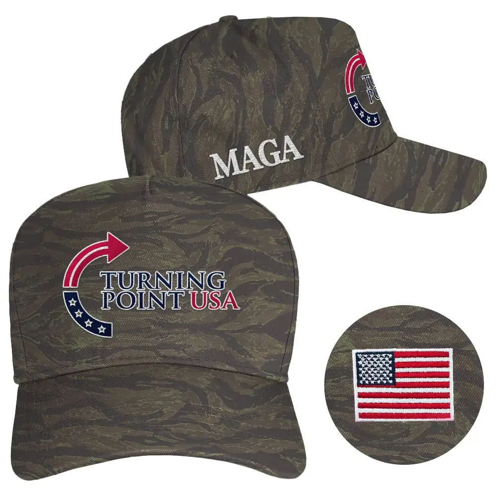 Charlie Kirk Hat Turning Point USA Hat MAGA Embroidered Camo Cap Patriotic Gifts
