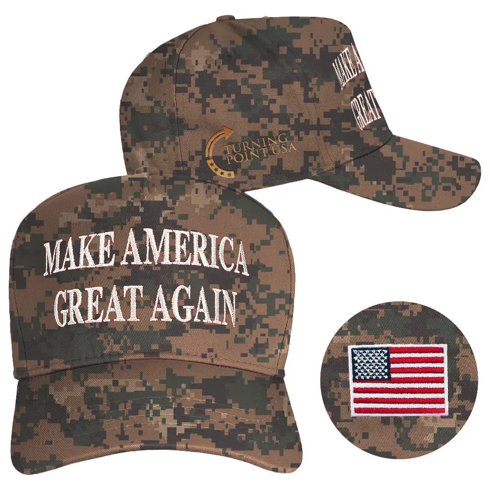 Charlie Kirk Hat Turning Point USA Hat Make America Great Again Camo Hat Embroidered Trump Merch