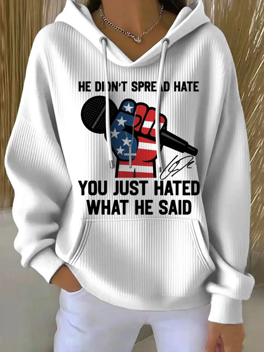 Charlie Kirk Hoodie You Just Hated What He Said America Flag Apparel Merch For Supporters