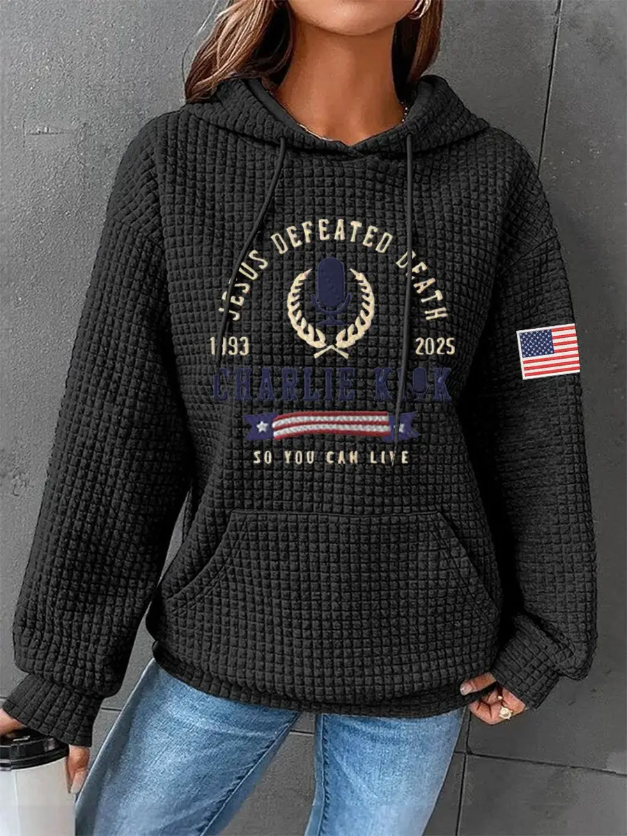 Charlie Kirk Jesus Defeated Death Merch Hoodie So You Can Live Charlie Kirk 47 Tribute Hoodie