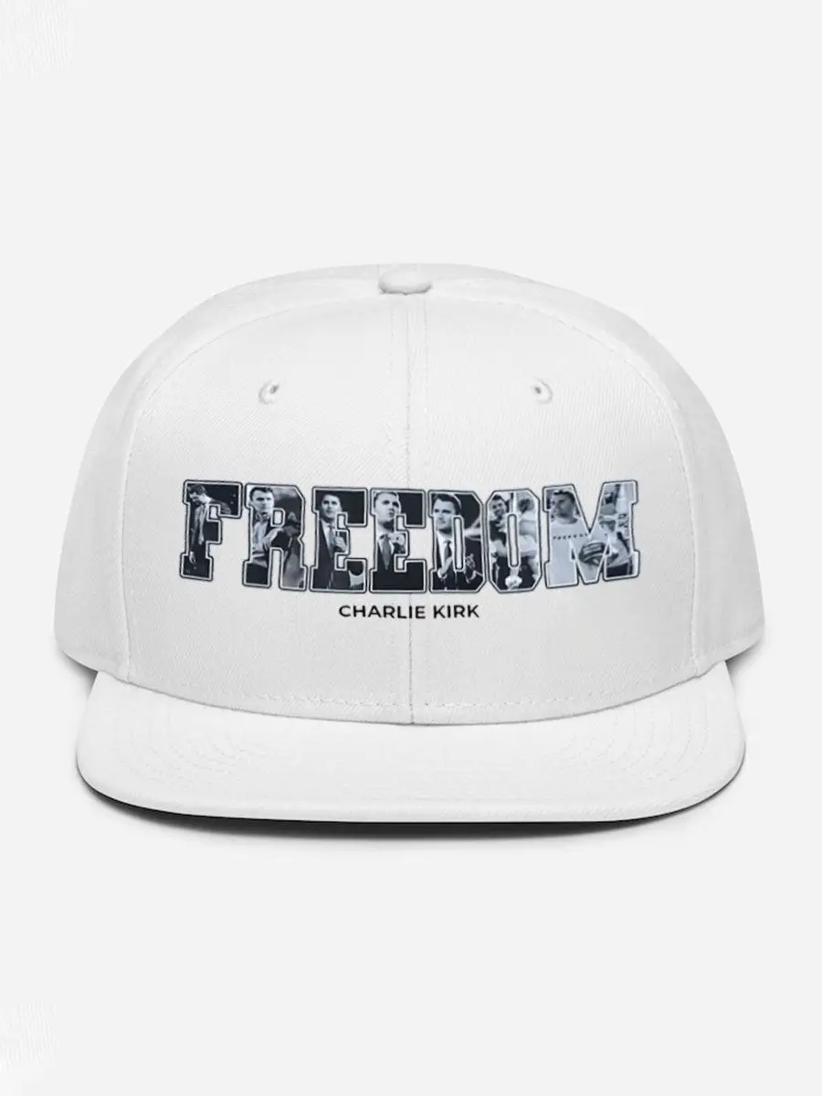 Charlie Kirk Merch Freedom Charlie Kirk Snapback Hat A True Patriot Memorial Hat Dad Gifts