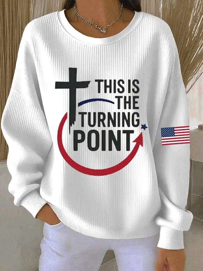 Charlie Kirk Merch Freedom Charlie Kirk Sweatshirt This Is The Turning Point Sweatshirt Turning Point USA Merch