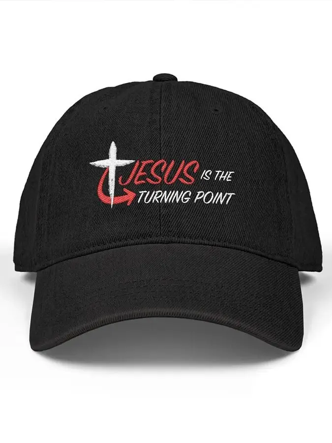 Charlie Kirk Merch Jesus Is The Turning Point Hat Embroidered TPUSA Merch Charlie Kirk Hat