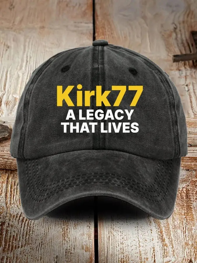 Charlie Kirk Merch Retro A Legacy That Lives Print Baseball Cap 2 Gifts For Patriots