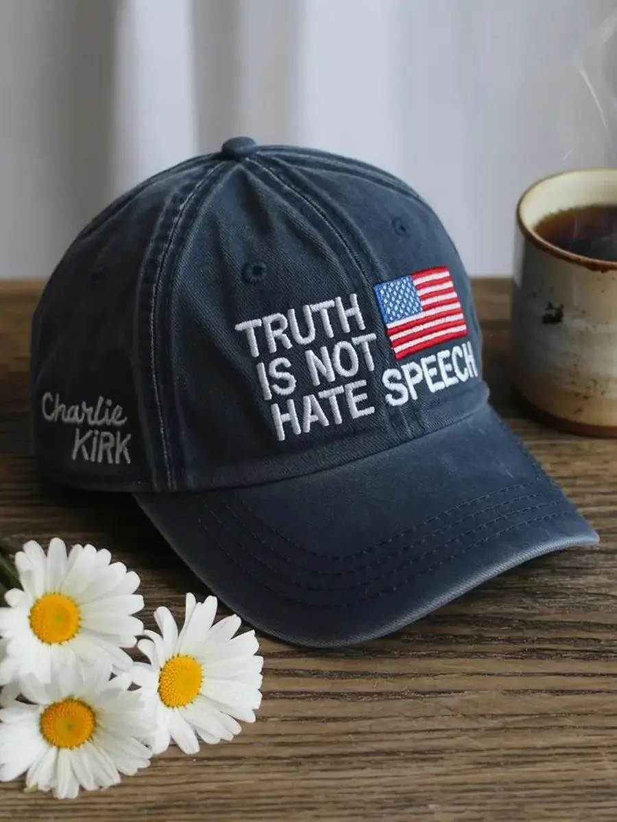 Charlie Kirk Merch Truth Is Not Hate Speech Hat Embroidered RIP Charlie Kirk Hat Gifts