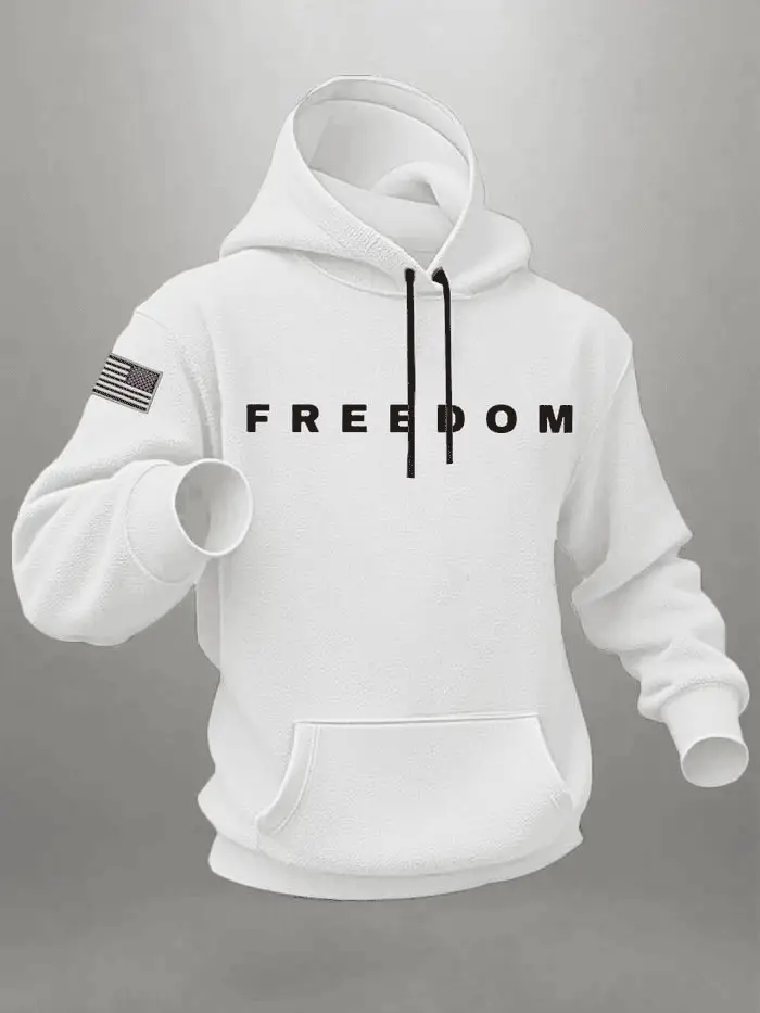 Charlie Kirk Merch White Freedom Hoodie Charlie Kirk Apparel Gifts For Supporters Memorial Tribute Gift