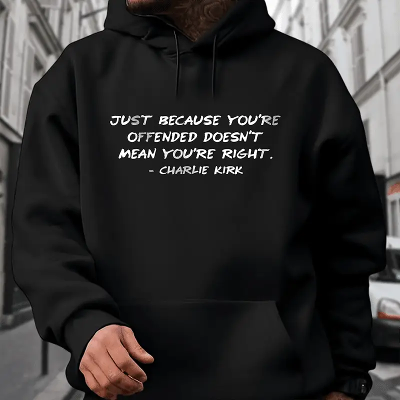 Charlie Kirk Minimalist Famous Quote Hoodie Free Speech Conservative Political Truth Hoodie