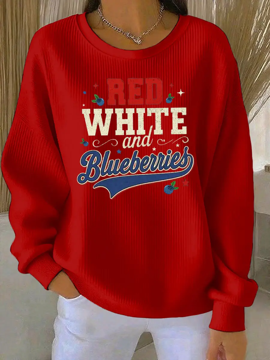 Charlie Kirk Red White & Blueberries Sweatshirt In Memory Of Charlie Kirk 47 Memorial Merch