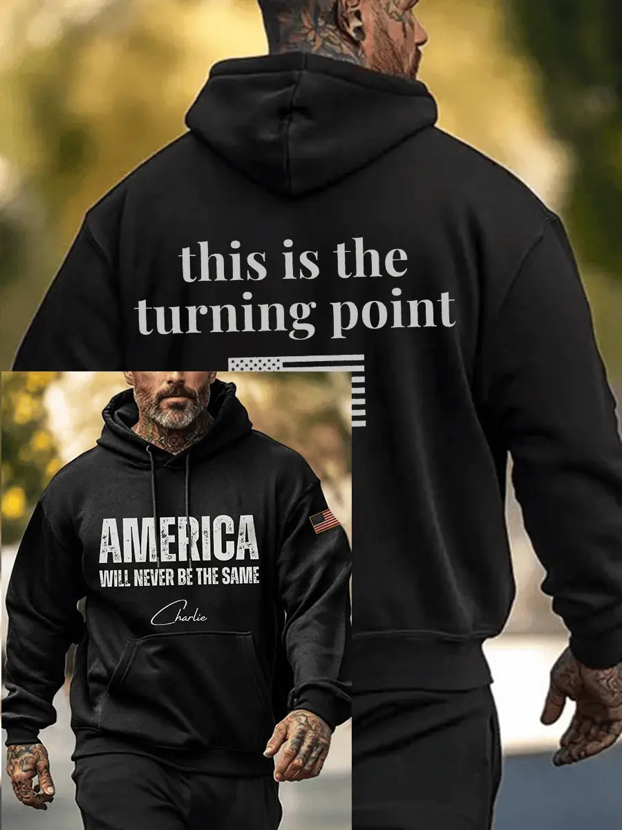Charlie Kirk This is The Turnin Point Hoodie Patriotic Gift for Men