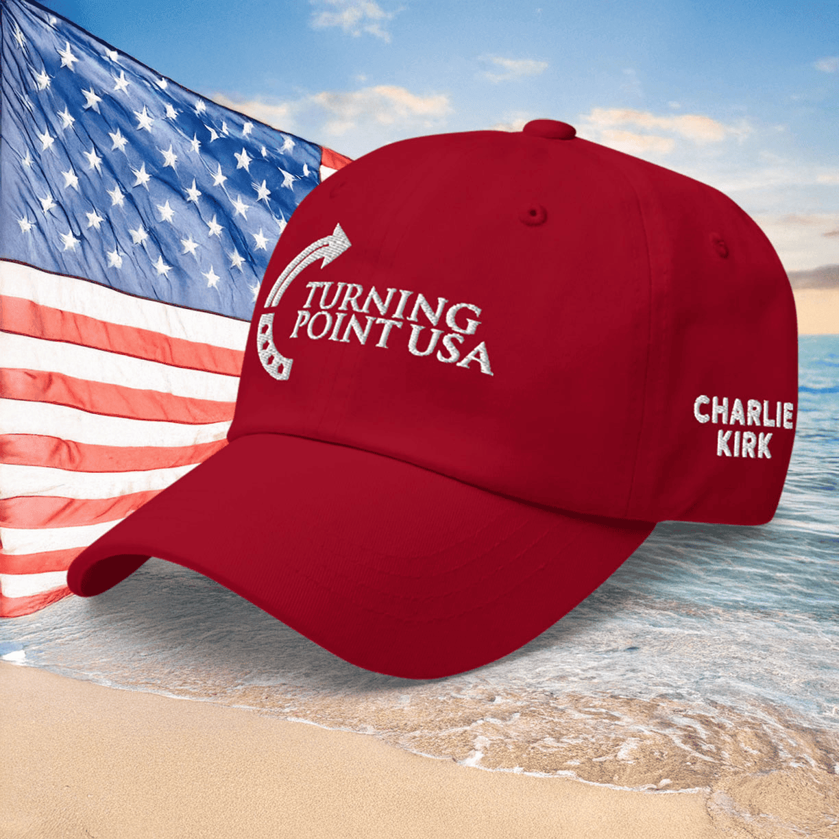 Charlie Kirk Turning Point USA Embroidered Hat TPUSA Merch Charlie Memorial Gift