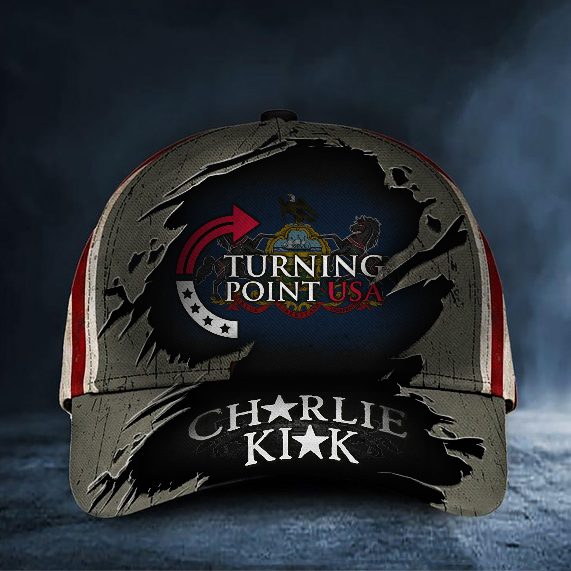 Charlie Kirk Turning Point USA Hat Keystone Pride Faith And Freedom Merch Presents