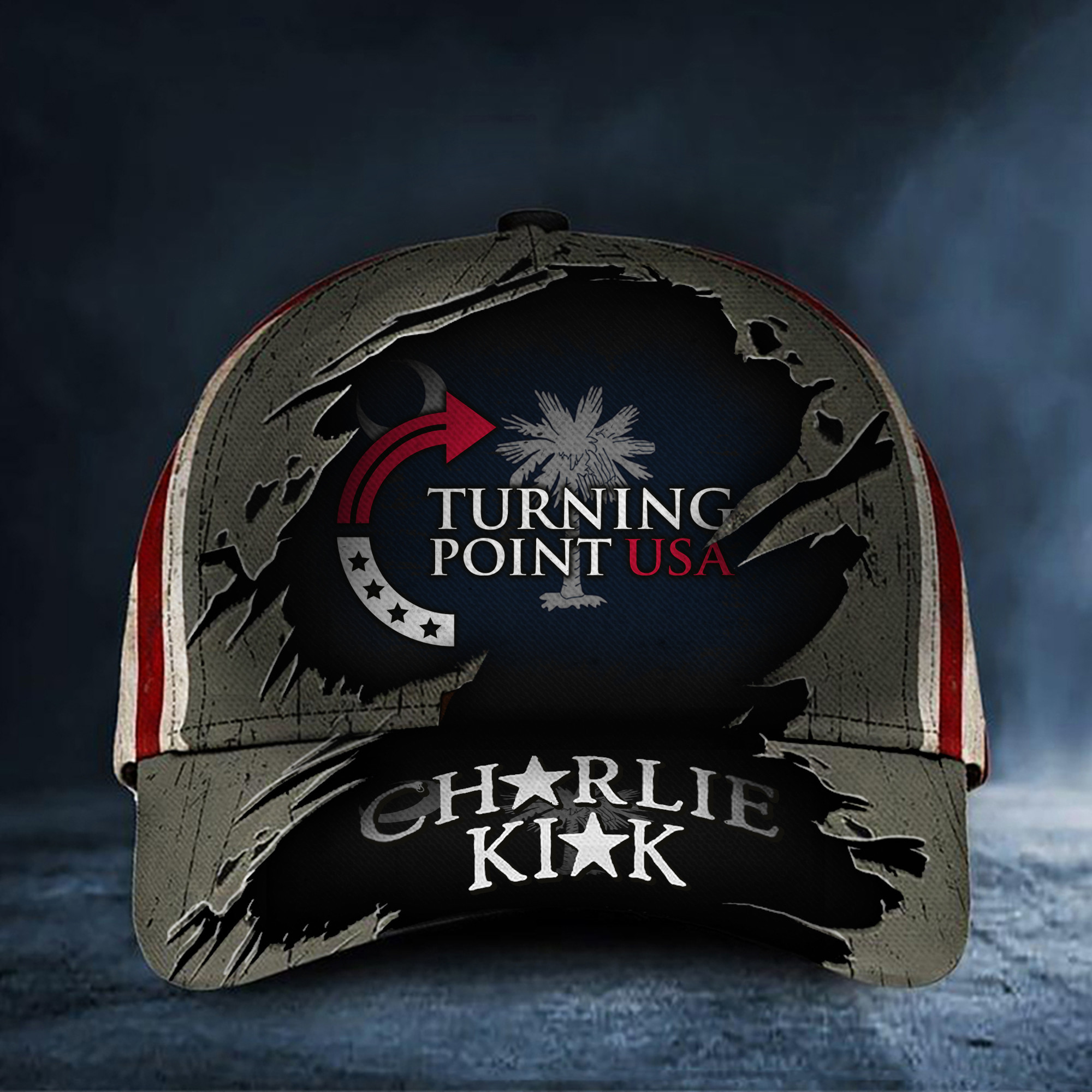 Charlie Kirk Turning Point USA Hat Palmetto Freedom Faith And Freedom Merch Presents