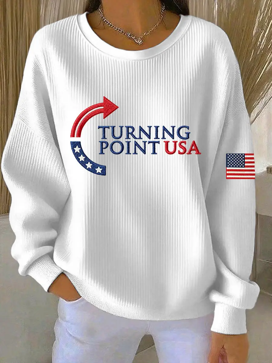 Charlie Kirk Turning Point Usa Trump Commemorative Swea T SHIRT White Tpusa Freedom Merch
