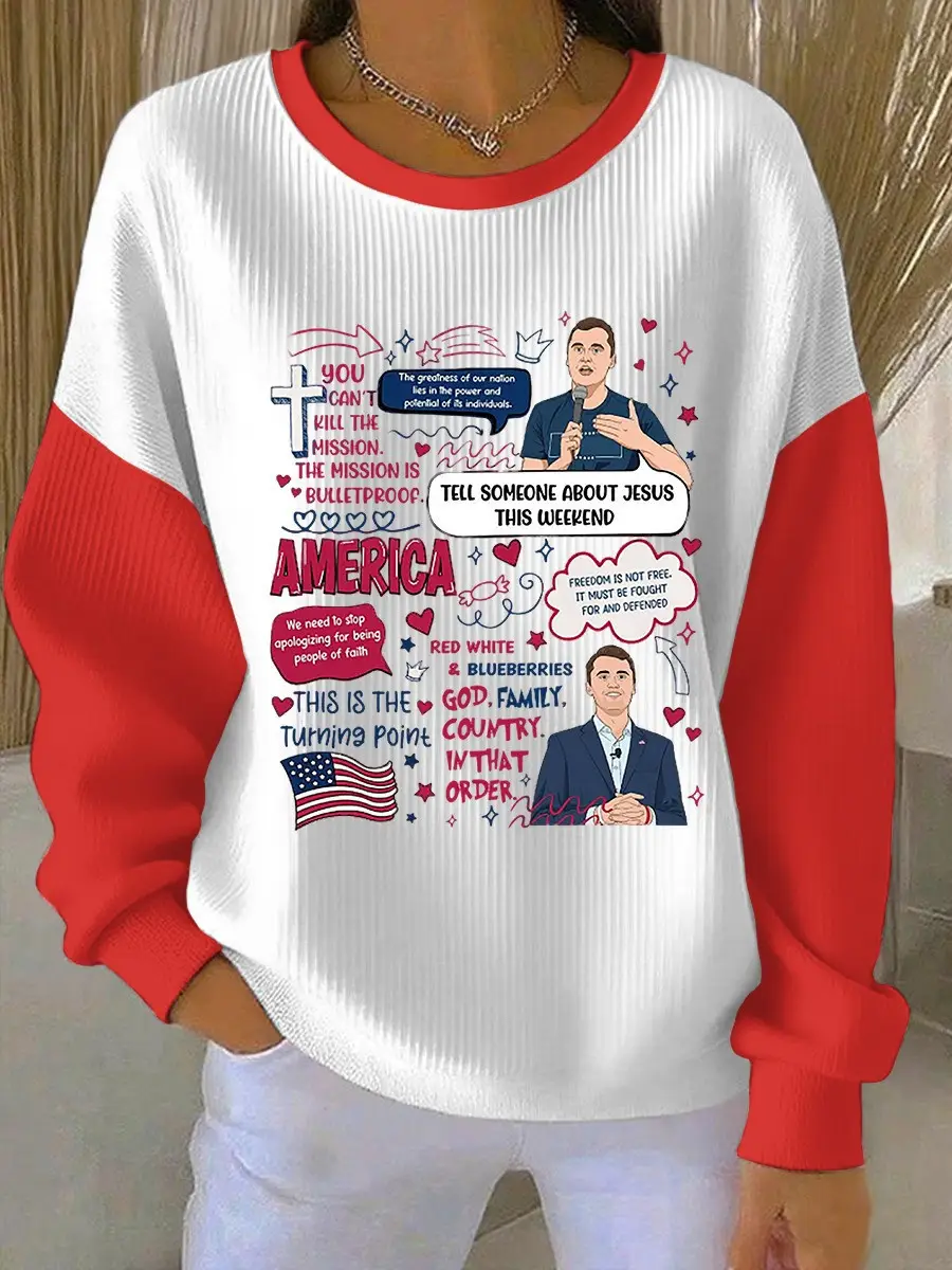 Charlie Kirk Women's Sweatshirt Tell Someone About Jesus This Weekend Christian Presents Charlie Kirk Women's Sweatshirt Tell Someone About Jesus This Weekend Christian Presents - Image 1